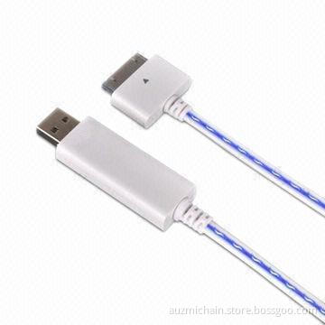 Visible Flowing Current EL Light USB Charging and Sync Cable for iPad/iPhone/iPod